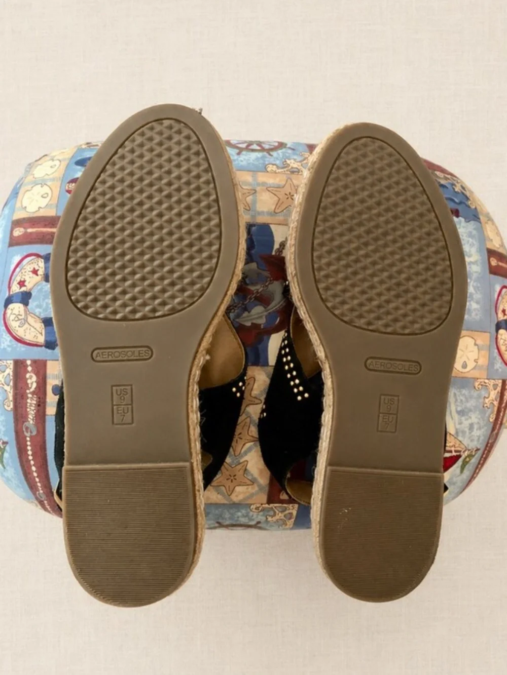 Aerosoles Espresso Studded Espadrille Sandals 9